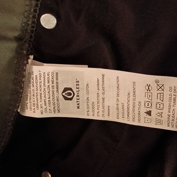 Levi Strauss Pull On Skinny Totally Shaping Jeans In Sage Green Size 10 - Picture 6 of 7